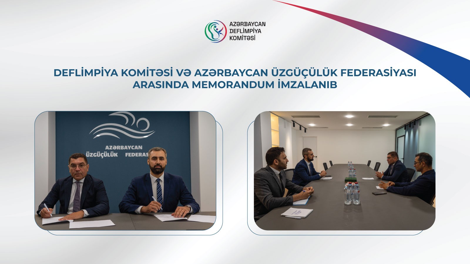 Deflimpiya Komitəsi və Azərbaycan Üzgüçülük Federasiyası arasında Memorandum imzalanıb