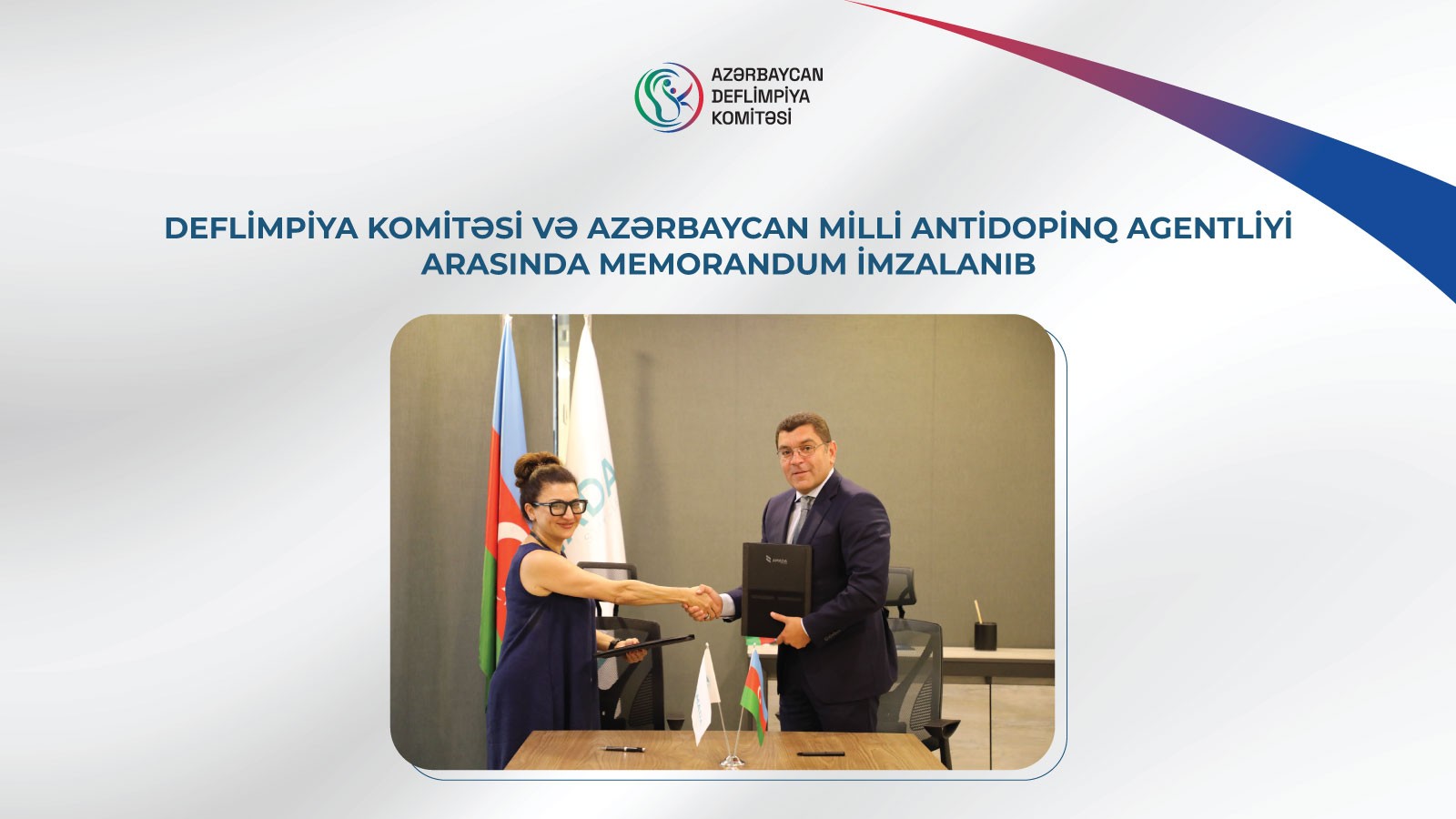 Deflimpiya Komitəsi və Azərbaycan Milli Antidopinq Agentliyi arasında Memorandum imzalanıb